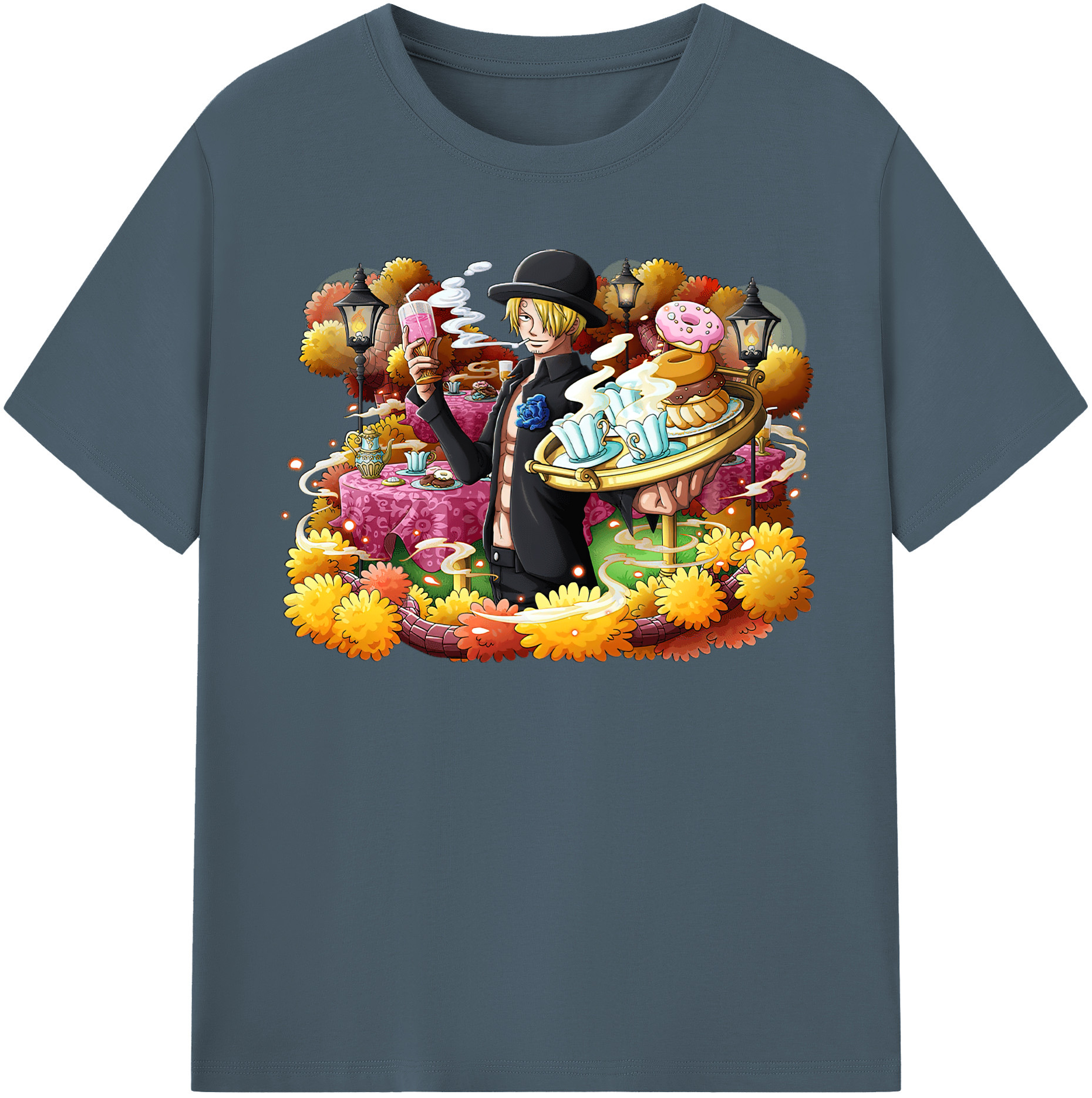 ワンピース サンジ ONE PIECE Sanji 綿100％半袖Tシャツ（フロントプリント）
